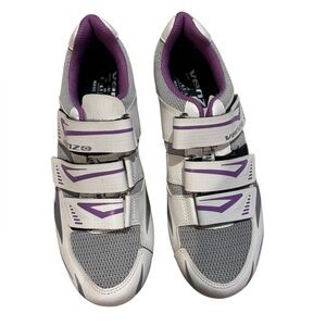 Women's Venzo Cycling Shoes - Gray and Purple with Delta Cleat Sz 8 NWOT